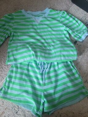 Womens Striped 2 Piece Set